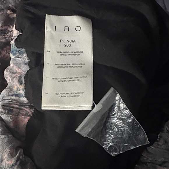 IRO Floral Plunge Neckline Long Sleeve Jumpsuit in Grey Size 4 — STUNNING!!! - Picture 7 of 7